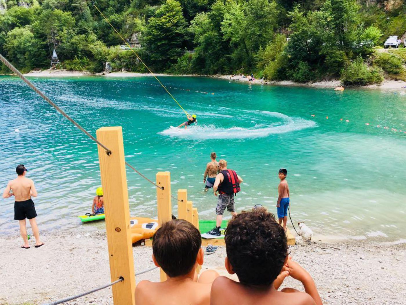 Wakeboard school on Lake Ledro, Camping Azzurro Ledro 
